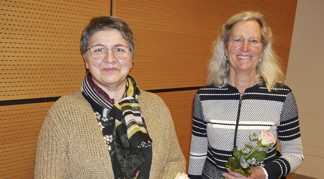 Marion Uerlings (links) und Sabine Fel...enden des Kammerchores Bad Sckingen.   | Foto: Michael Gottstein