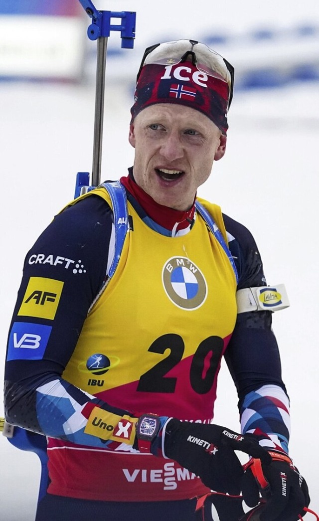 Der Biathlon-Dominator: Johannes  Thingnes B aus Norwegen  | Foto: Terje Bendiksby (dpa)