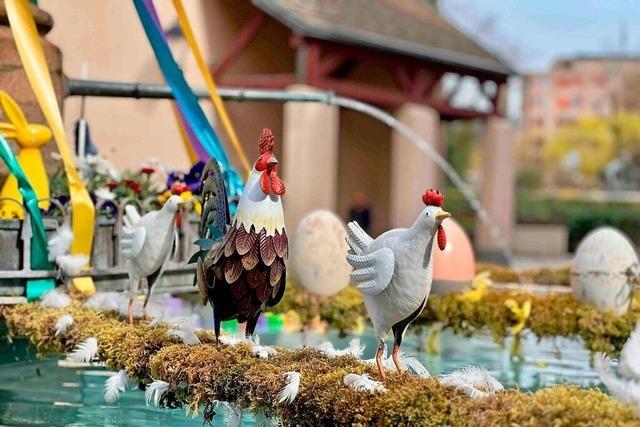 In Laufenburg werden an Ostern zwlf Brunnen zum Hingucker