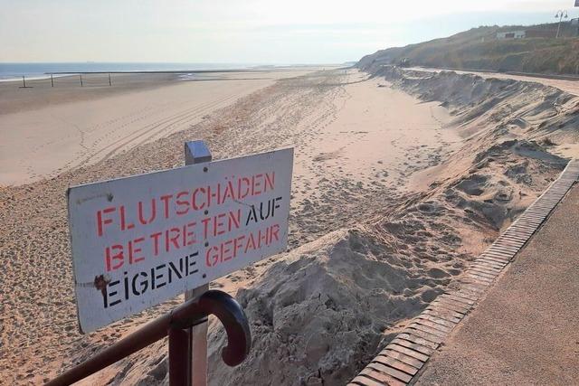 Einigen Nordseeinseln fehlt nach dem strmischen Winter der Sand