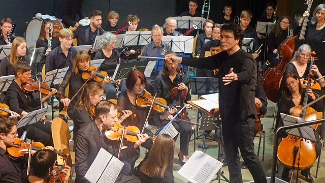 Dirigent Sergey Simakov holte alles an...orchester der Musikschule Rheinfelden.  | Foto: Roswitha Frey