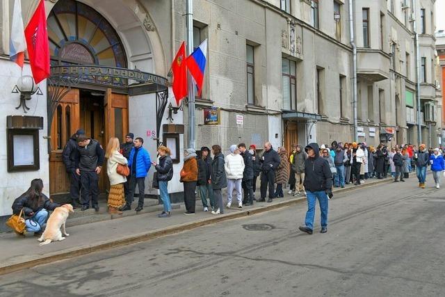 Prsidentschaftswahlen in Russland: Tausende Whler wagen riskanten Protest