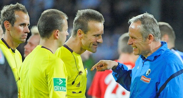 Streich und die Schiedsrichter &#8211;...egenber Peter Gagelmann im Jahr 2013.  | Foto: Achim Keller