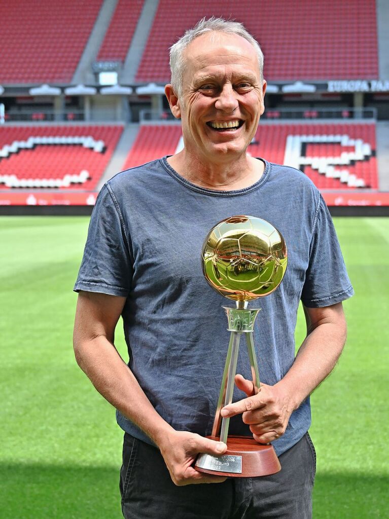 August 2022: Christian Streich ist zum Trainer des Jahres gekrt worden.