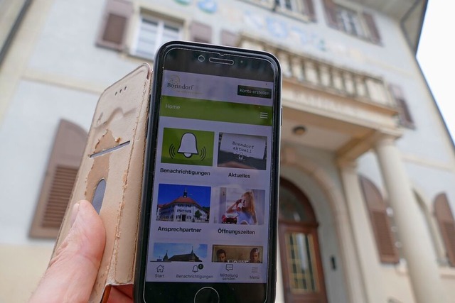 Die Bonndorf-App hat die Stadt Ende Februar freigeschaltet.  | Foto: Stefan Limberger-Andris