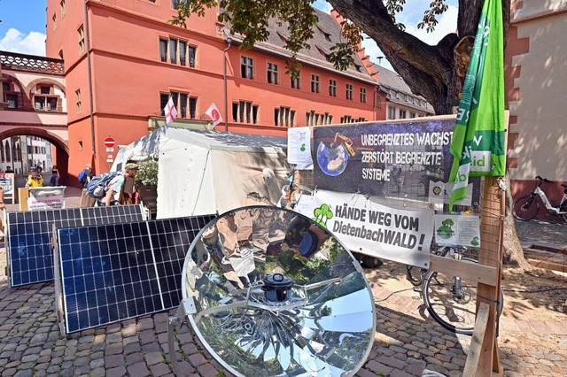 Das Klimacamp kommt zurck. Vorab gibt es ein Klrungsgesprch im Rathaus.  | Foto: Thomas Kunz