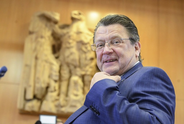 Er war Vorsitzender des Rechtsausschus... Mittwoch im Bundesverfassungsgericht.  | Foto: Uli Deck (dpa)
