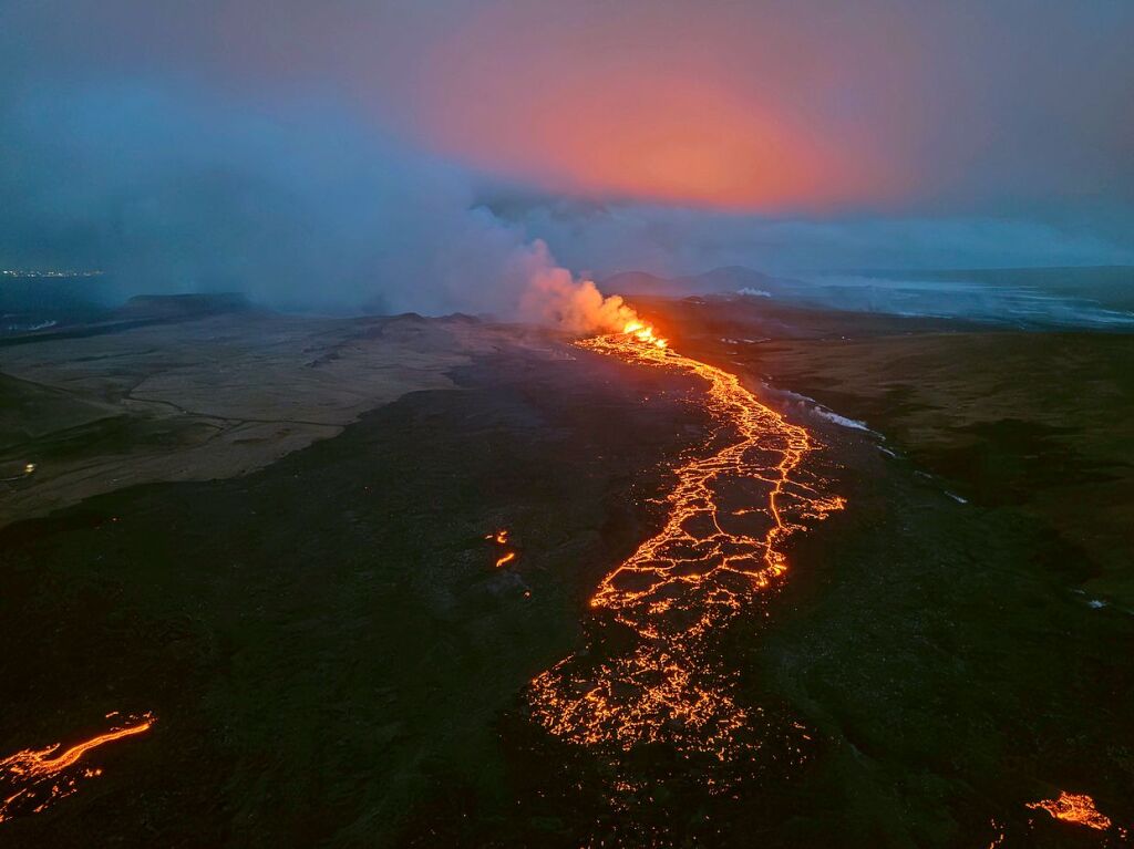 Auf Island ist zum vierten Mal in vier Monaten ein Vulkan ausgebrochen.