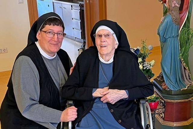 Schon frh im Leben hat Gott angeklopft: 101-jhrige Ordensschwester in St. Trudpert Mnstertal hat vor 75 Jahren Gelbde abgelegt