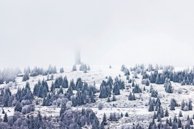Im Schwarzwald fiel am Wochenende Schnee.  | Foto: Philipp von Ditfurth (dpa)