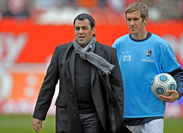 Robin Dutt (links) und Julian Schuster im Jahr 2009  | Foto: imago sportfotodienst