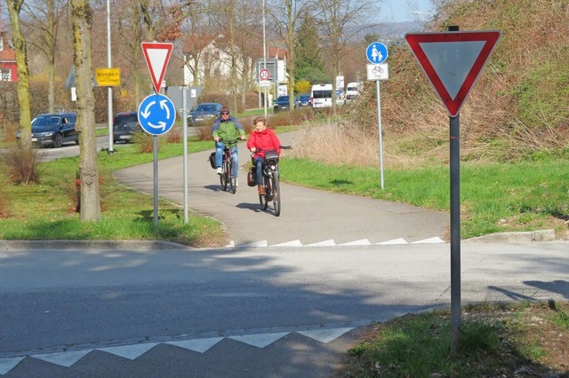 Die knifflige Passage beim Betonwerk gehrt zur Vorzugstrasse.  | Foto: Peter Gerigk