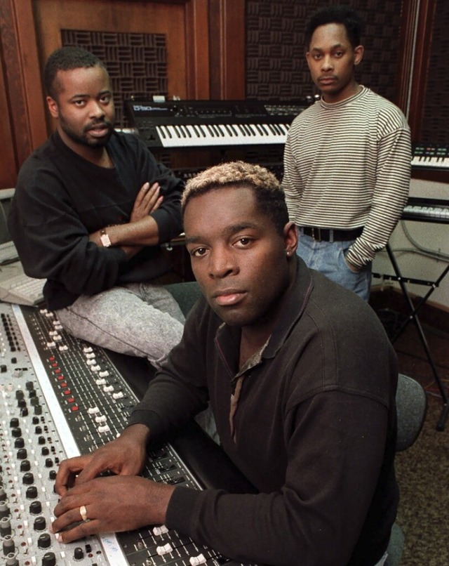 Detroit-Techno-Produzenten der ersten ...kins, Kevin Saunderson und Derrick May  | Foto: IMAGO/Patricia Beck