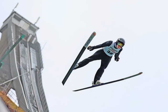 Mika Ketterers Sprung bei den national...00 Metern und brachte ihn in Fhrung.   | Foto: Privat