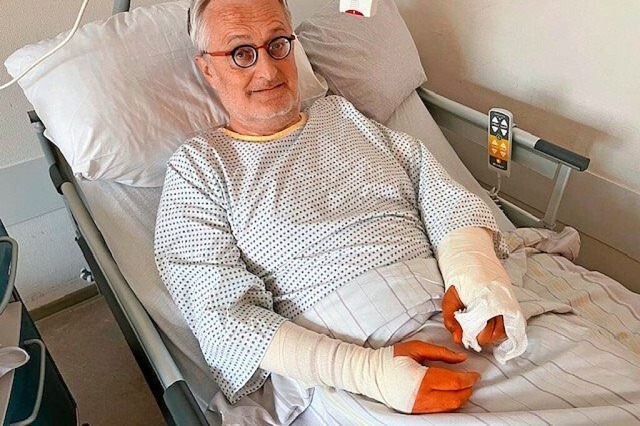 Fr Klaus Simon endete der Einkauf in Denzlingen mit einem Unfall.  | Foto: Andrea Simon