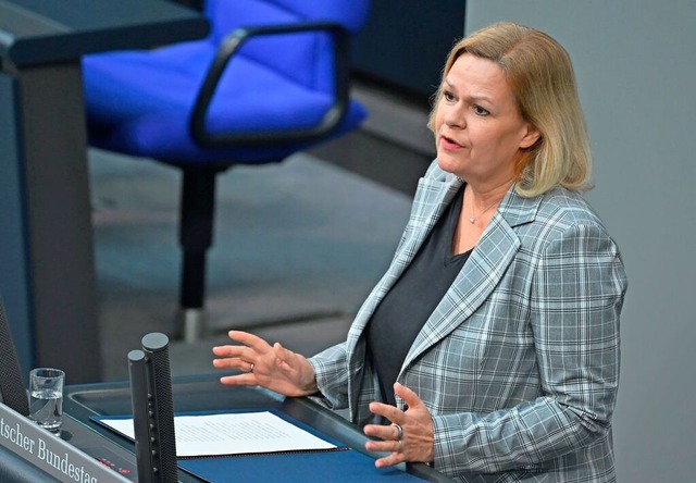 Nancy Faeser (SPD), Bundesministerin fr Inneres und Heimat  | Foto: Britta Pedersen (dpa)