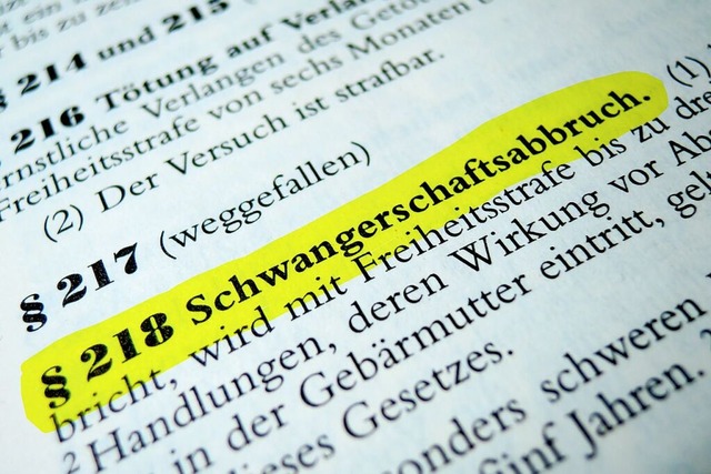 Seit 1993 ist der Paragraf zum Schwang...h in seiner jetzigen Fassung in Kraft.  | Foto: Manuel Schnfeld