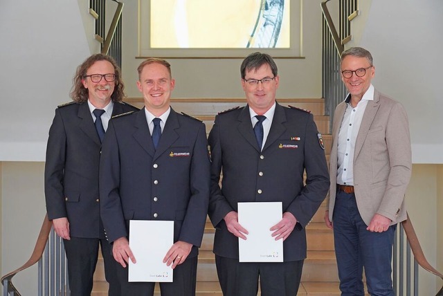 Das Fhrungsteam (von links):  Thomas ... und Ralf Wieseke mit OB Markus Ibert.  | Foto: Stadt Lahr