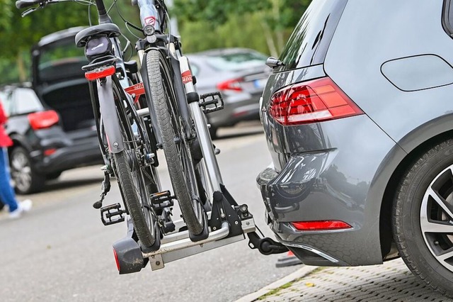 Pedlecs auf einem Fahrradtrger  | Foto: Patrick Pleul (dpa)