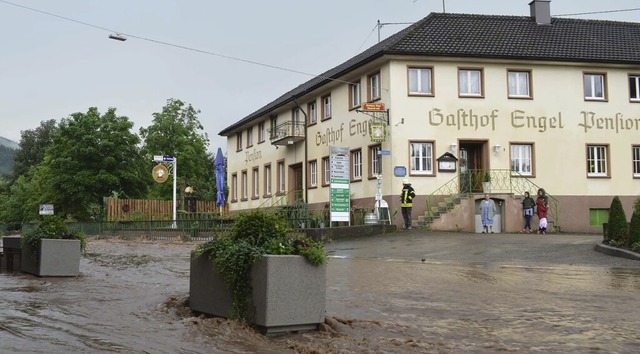 Hochwasser in Drlinbach am 9. Juni  | Foto: Wilhelm Billharz