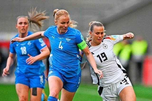 Deutsche Fuball-Frauen besiegen Island mit 3:1