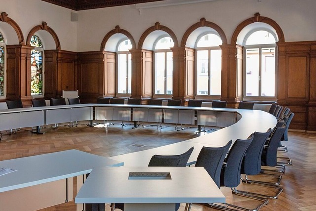 Sitzungssaal im Rathaus von Waldkirch....h der Gemeinderat zu seinen Sitzungen.  | Foto: Gabriele Zahn