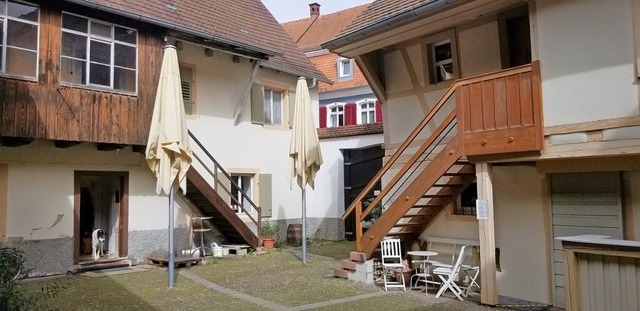 Der idyllische Innenhof des Anwesen Le...Bhne fr die Emmendinger Hofkonzerte.  | Foto: Gerhard Walser