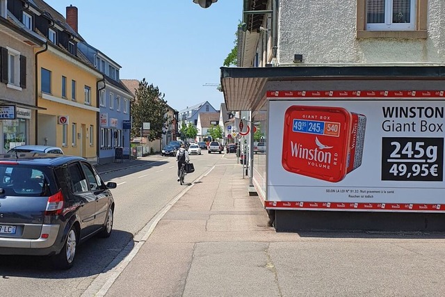 Ein Tabakgeschft nrdlich der Mllhei...os mit Spielautomaten verboten werden.  | Foto: Hannes Selz