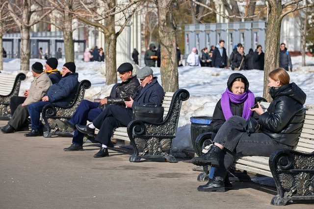 Alltag im Mrz 2024 in Moskau: Das rus...Ukraine, berichtet Stefan Scholl. Volk  | Foto: IMAGO/Artyom Geodakyan