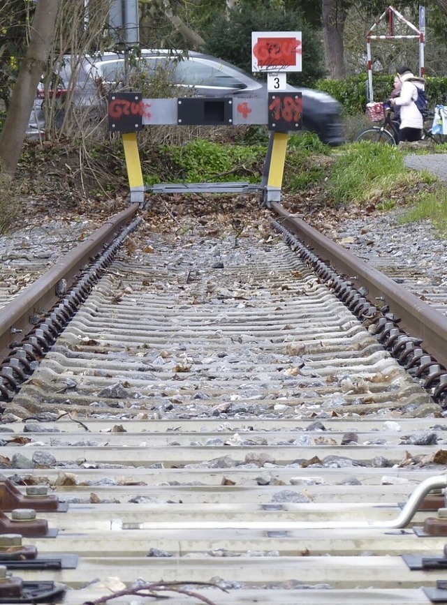 Auf den  Gleisresten Richtung Frankreich fhrt  seit 1945 kein Zug mehr.  | Foto: Dirk Sattelberger