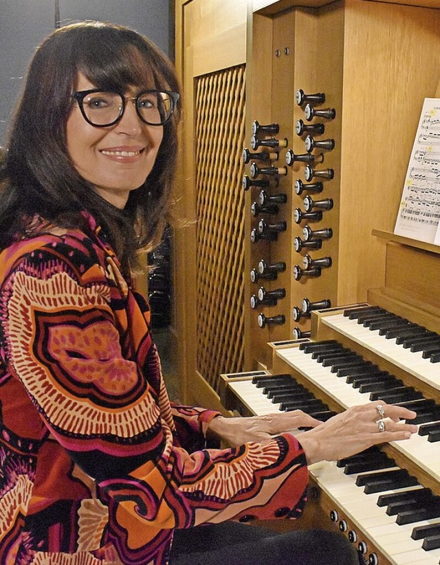 Barbara Dennerlein an der Orgel in St. Bonifatius.   | Foto: Thomas Loisl Mink