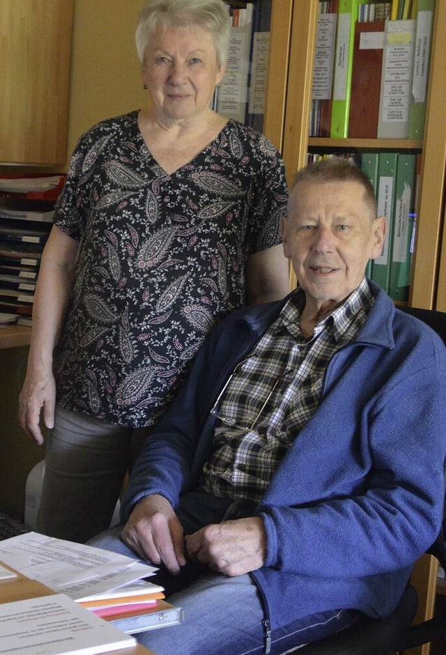 VdK-Vorsitzender Erhard Schpflin und Schriftfhrerin Gerlinde Gerspach  | Foto: Edgar Steinfelder