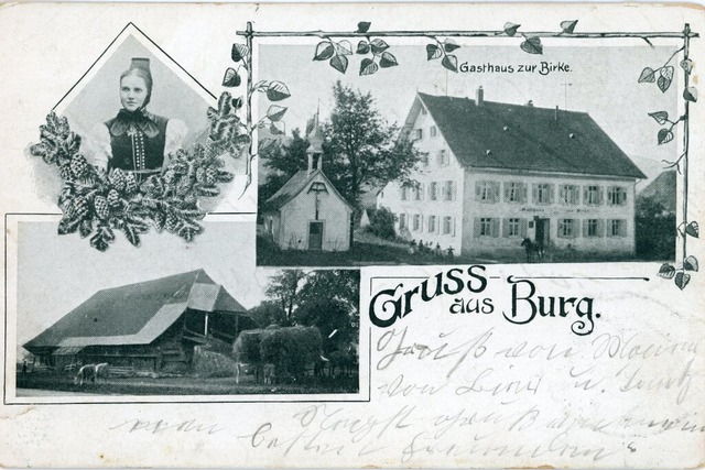 Diese Postkarte von Burg stammt vom Anfang des 20. Jahrhunderts.  | Foto: Gemeindearchiv Kirchzarten