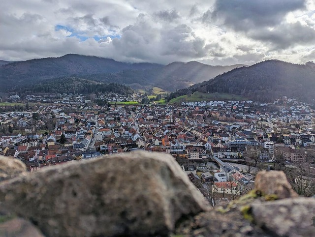 Die Stadt Waldkirch von der Kastelburg aus gesehen  | Foto: Patrik Mller
