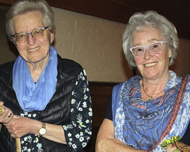 Ursula Baumgartner und Rosemarie Kaise...r ihre langjhrige Vorstandsttigkeit.  | Foto: Andreas Bhm