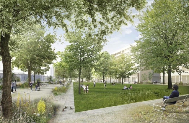 So soll der neue Saint-Louis-Park aussehen.  | Foto: Kanton Basel-Stadt