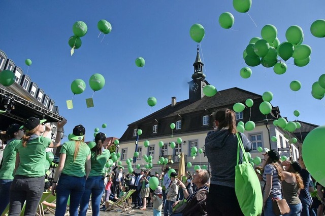 Vor fnf Jahren schickten die Teilnehm...s Emmendingen Luftballons in die Welt.  | Foto: Benedikt Sommer