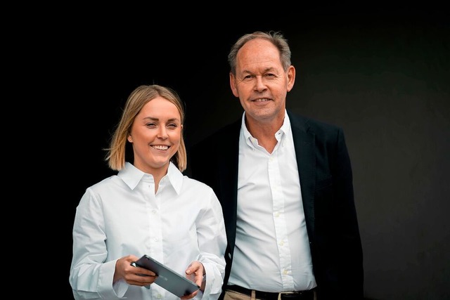 Michael Vergin und seine Tochter Glori...sam ein Immobilienunternehmen in Lahr.  | Foto: Vergin Immobilien