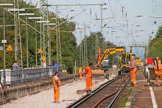 Gleisbauarbeiten zwischen Denzlingen und Emmendingen stehen wieder einmal an.  | Foto: Eileen Woestmann