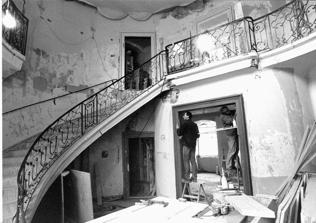 Das Treppenhaus im &#8222;Schnen Eck&quot; whrend der Instandsetzung 1988/89.  | Foto: Augustinermuseum (Rdiger Buhl)
