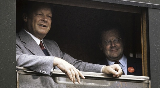 Kanzler Brandt (links) und Guillaume, der Spion.  | Foto: rbb/Friedrich-Ebert-Stiftung/J.H. Darchinger