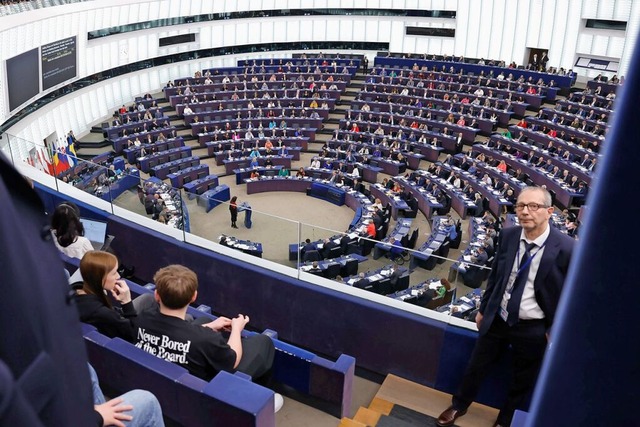 Das EU-Parlament in Straburg hat neue Schuldenregeln beschlossen.  | Foto: Jean-Francois Badias (dpa)