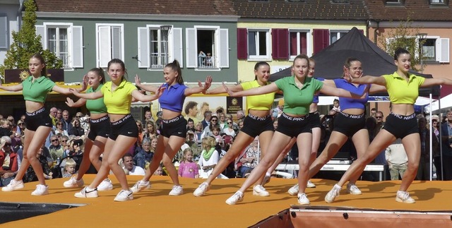 Action und Spa: Showdance auf der Bhne  | Foto: Dirk Sattelberger