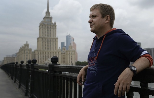 Sergej Lebedew in Moskau &#8211; der Autor lebt inzwischen im deutschen Exil  | Foto: James Hill/laif