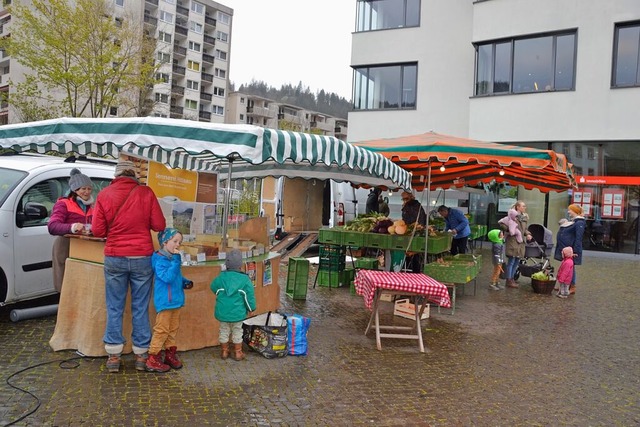 Sieben Marktbeschicker wollen in diese... dem Wochenmarkt St. Blasien anbieten.  | Foto: Christiane Sahli