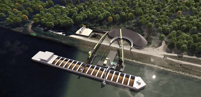 Am Rhein soll eine Verladestelle gebaut werden  | Foto: Firma Zrcher