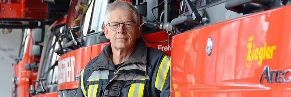 Langjhriger Feuerwehrkommandant Gnter Lenke: 