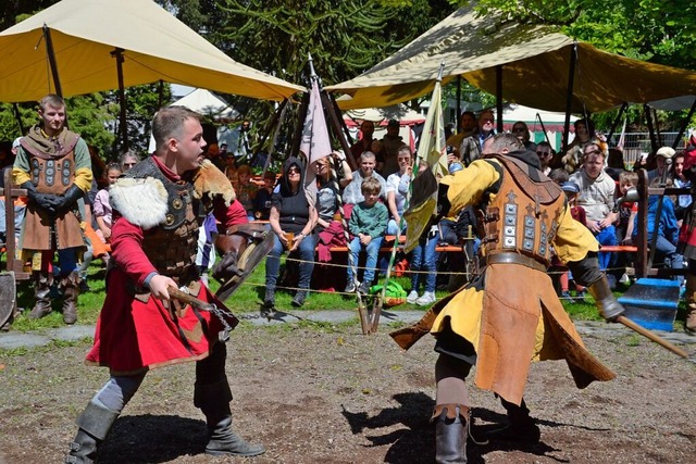 Wilde Ritterkmpfe gab es beim Mittelalterlich Phantasie Spektakulum.  | Foto: Christiane Sahli