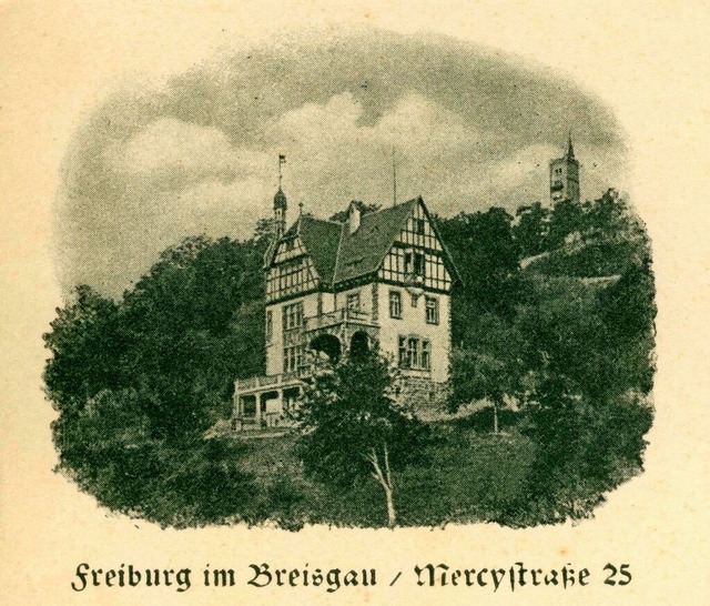 Mit dem Hildaturm im Hintergrund zeigt...em Jahr 1919 die Villa Mercystrae 25.  | Foto: Archiv Manfred Gallo
