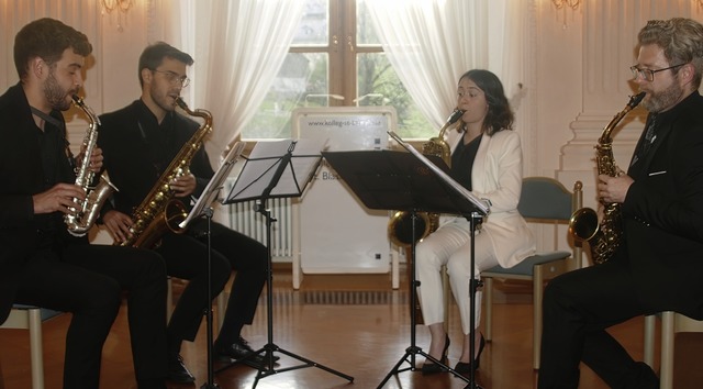 Das  Raschr Saxophone Quartet im Knigsfestsaal  | Foto: Karin Stckl-Steinebrunner